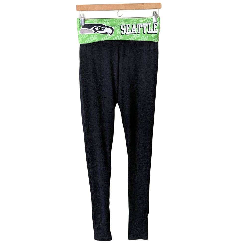 Seattle Seahawks NFL Womens Football Leggings XS Green‎ Blue Pants Hawks